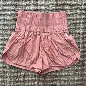 Free People Movement The Way Home Run Shorts Coral Pink S 2” EUC